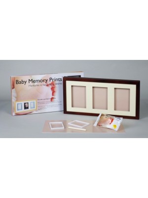 Baby MEMORY PRINT rėmelis ir antspaudas trio rudas BMP.051