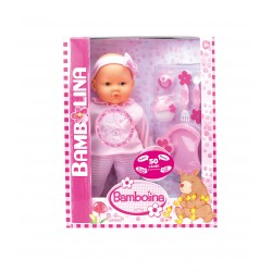 Kalbanti lėlė Rose Baby Girl su aksesuarais 38cm (LV žodžių) BD360LV